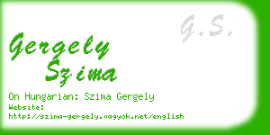 gergely szima business card